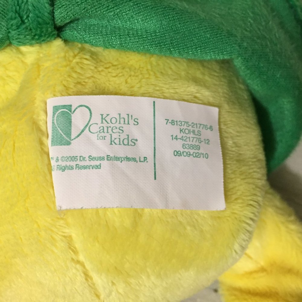 Dr. Seuss Cat in the Hat, 2013 and Sneetches 2005 Plush, Kohl's Cares - Picture 8 of 8